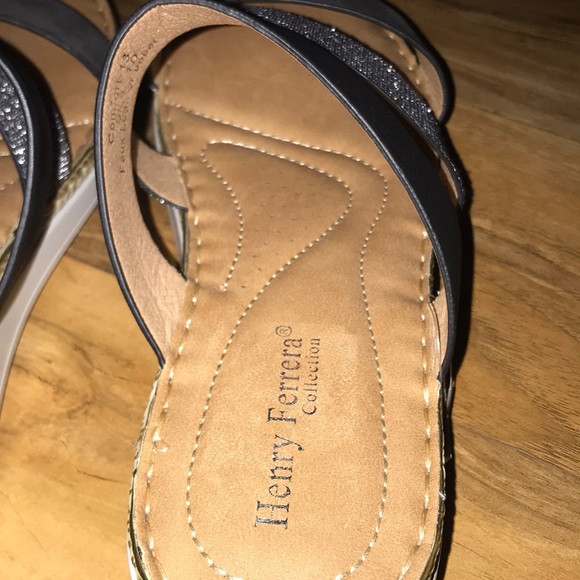 NWT Henry Ferrera Sandals Faux Leather Upper - Picture 4 of 8